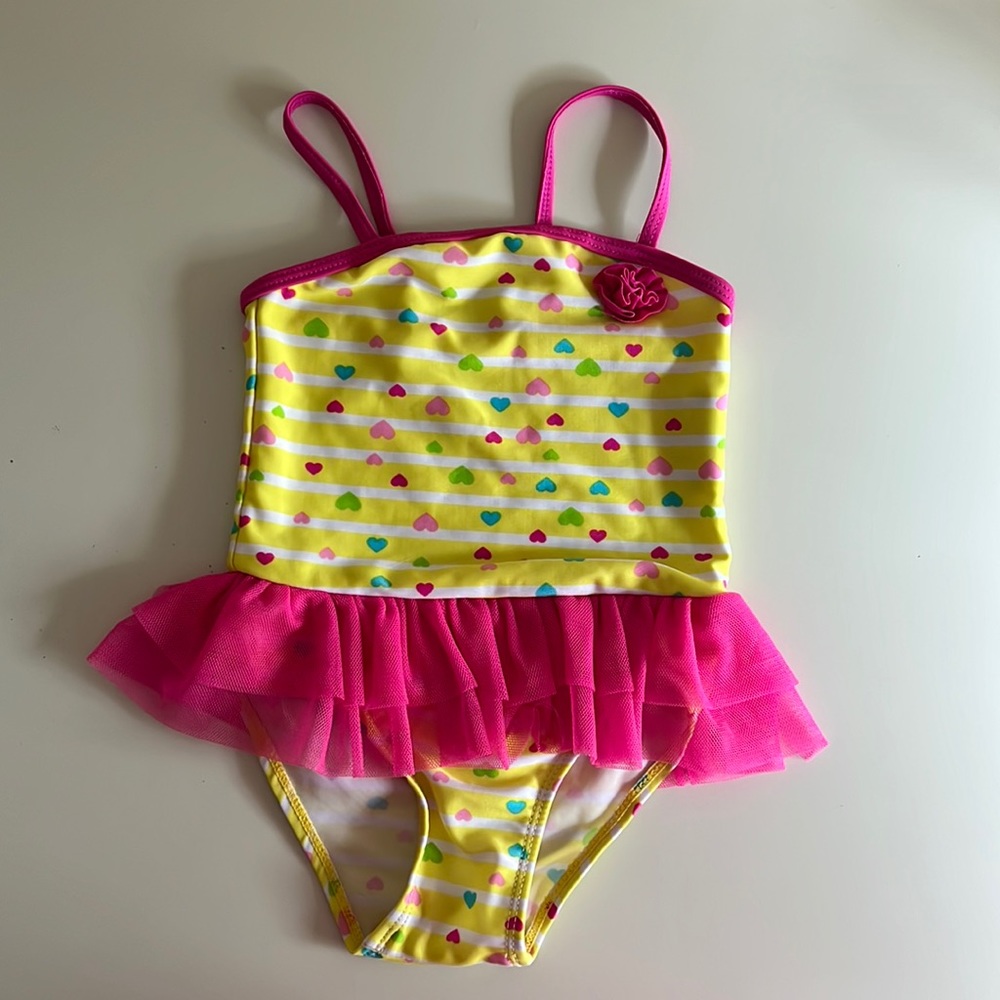 Jump and splash pink tulle bathing suit